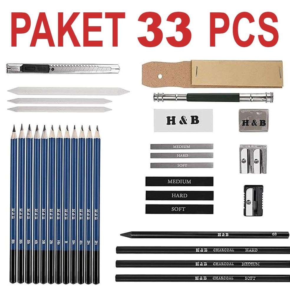 

Heatshrin 33Pcs 41Pcs Set Sketch Pensil Pisau Penghapus Dan Pensil Gambar Untuk Keperluan Sekolah Pencil Drawing Set Wwr-76