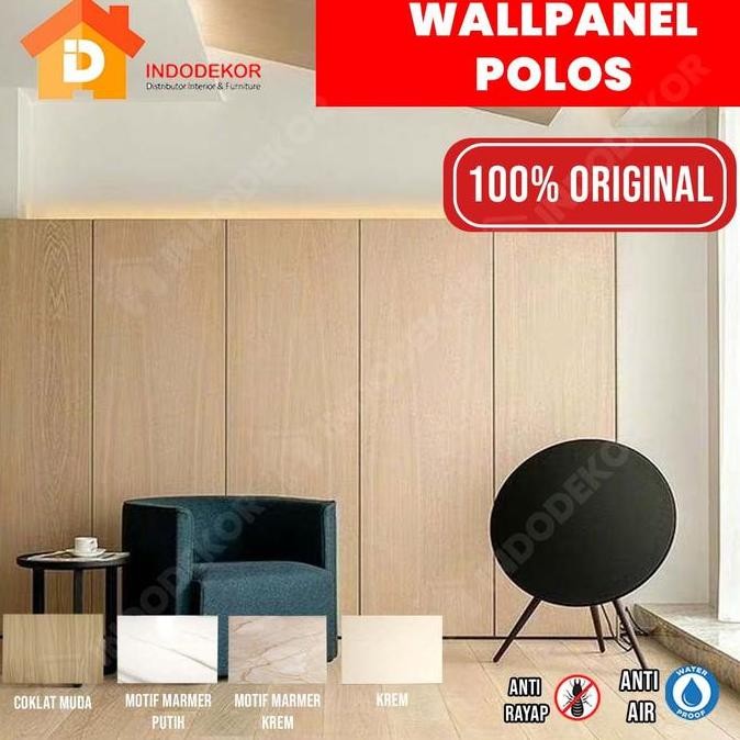 TERLARIS - Wallpanel Polos WPC/ Wall Panel Polos PVC/ Wallboard Dinding 3.0 Meter x 40 Cm