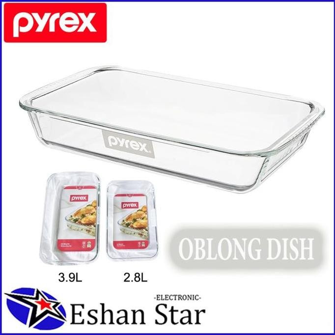 Pyrex Oblong Dish Wadah Kaca Tahan Panas