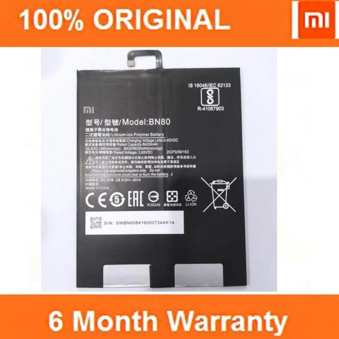 TERMURAH - Baterai Batere Battery Xiaomi Mi Pad4+ Pad 4 Plus BN80 Original 100%