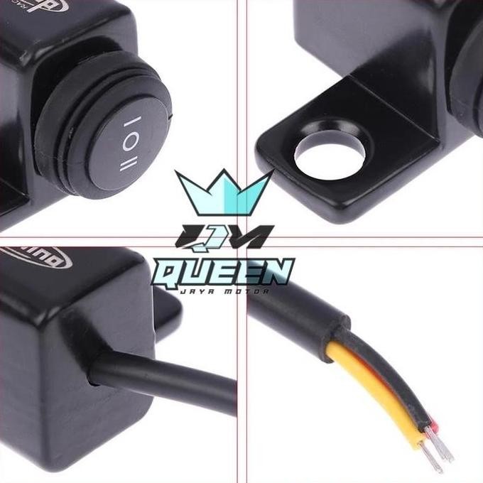 ready stock Saklar Spion Domino 2 Tombol 3 Mode  | Saklar On Off Double Saklar Kiri Saklar Kanan Sak