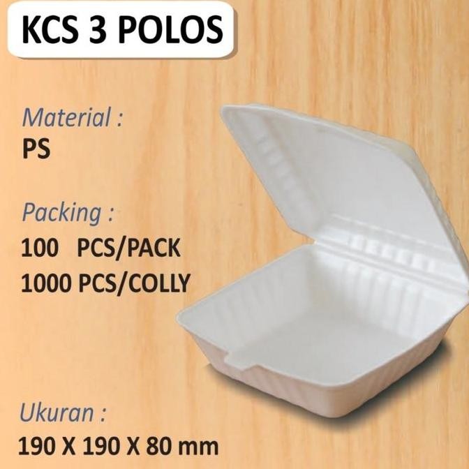 

new !!! Foam KCS 3 Polos - Sterofoam Polos isi 100 pcs