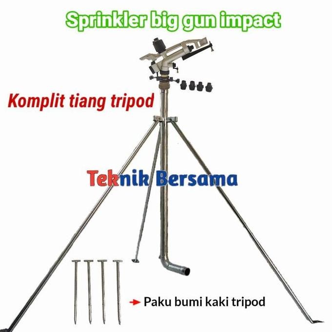 Sprinkler big gun impact komplit tiang || Sprinkler pertanian 1.5 inch