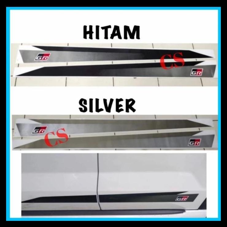 TERBARU STIKER BODY SAMPING MOBIL AVANZA XENIA VELOZ 2022 2023 GR HITAM SILVER 