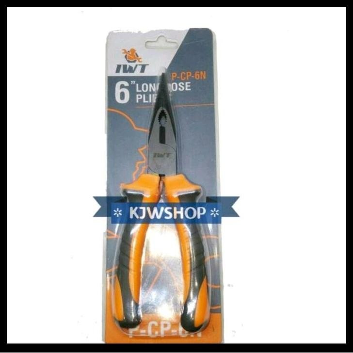 HOT DEAL TANG LANCIP 6" IWT TANG CUCUT 6 INCH IWT LONG NOSE PLIERS TANG JEPIT 6INCH IWT TANG JEPIT 6