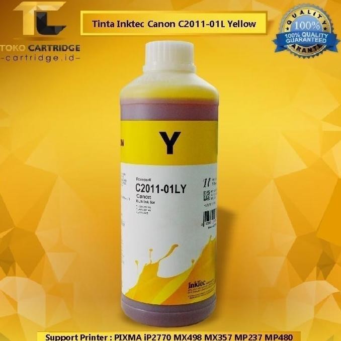 Tinta Refill Inktec Pigment 1 Lt Printer Canon Ip2770 Mg2570S Tr4570S New Stok