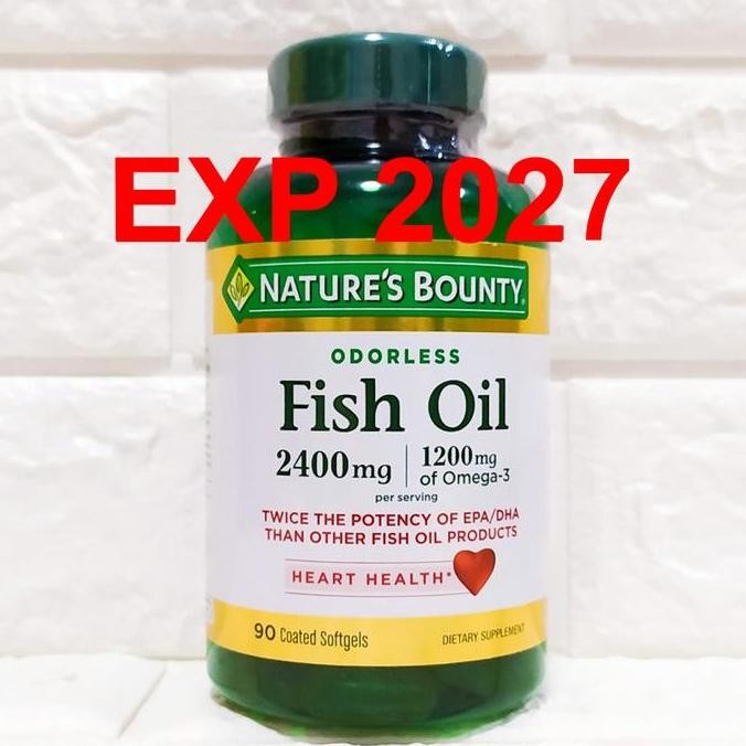 TERLARIS - Natures Nature Bounty Fish Oil 2400 mg 1200 mg Omega-3 EPA DHA 90 SG