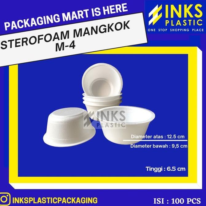new  STEROFOAM/STYROFOAM/GABUS MAKANAN MANGKOK MK-2 (100 PCS)