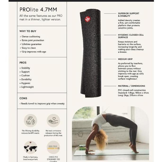 MANDUKA PROLITE YOGA MAT 4.7MM