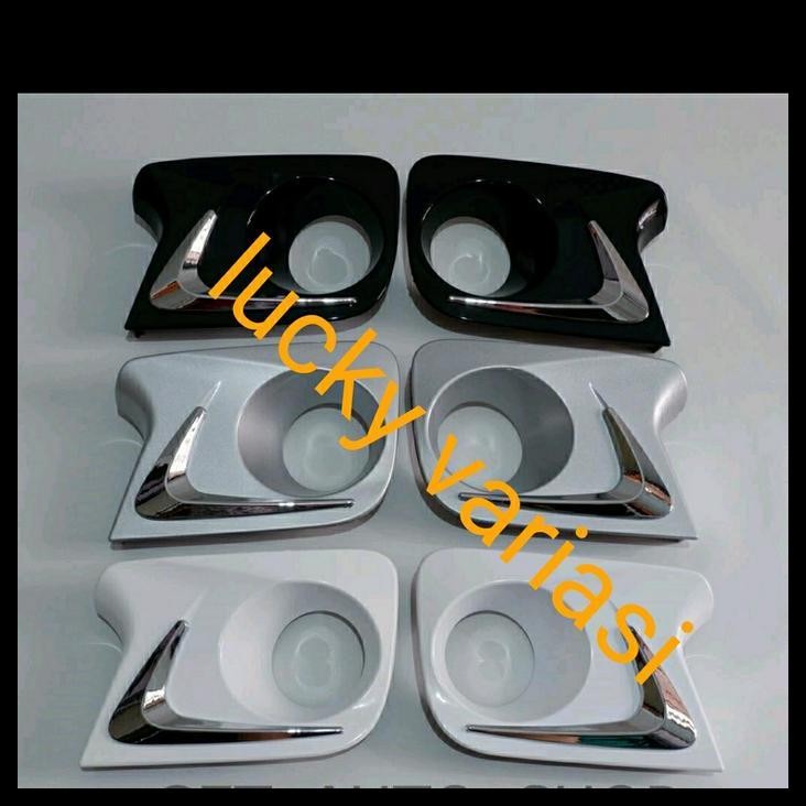 TERBARU COVER FOGLAMP ALL NEW AVANZA XENIA 2012-2014 M/ ORI HITAM PUTIH SILVER 