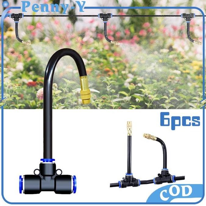 6set Flexible Micro Sprayer 8mm Mist Sprayer Tanaman Mist Nozzle