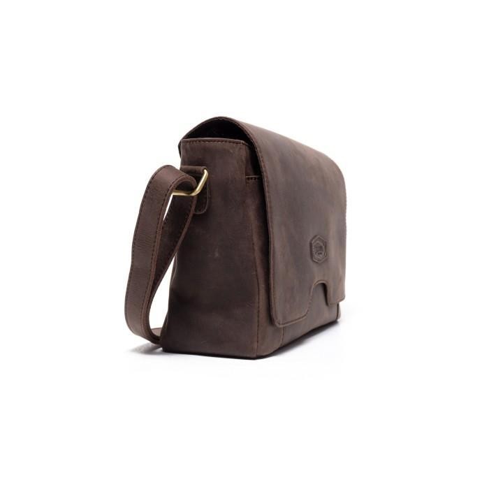 TS HUGO Tas Selempang Messenger Kerja Laptop Kulit Asli Pria Crazy Horse