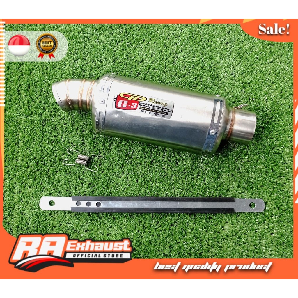 RPM KNALPOT RACING OVAL CLD C3 INLET 38 - 50 / SILENCER KNALPOT RACING OVAL MIO BEAT VARIO NMAX AERO