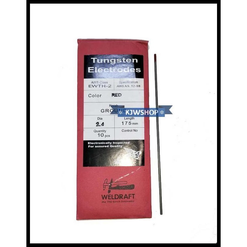 TERMURAH TUNGSTEN ELECTRODES ARGON 2,4MM JARUM LAS ARGON 2.4 MM KAWAT LAS ARGON 