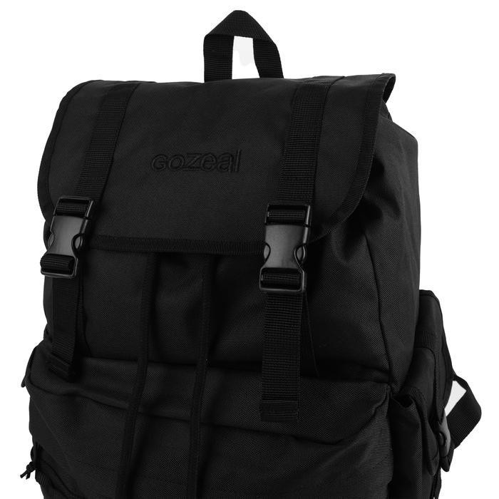 TS Gozeal | Backpack | Wilder | Tas Ransel Pria Wanita Unisex | Tas Laptop |  Canvas | Polos Hitam S