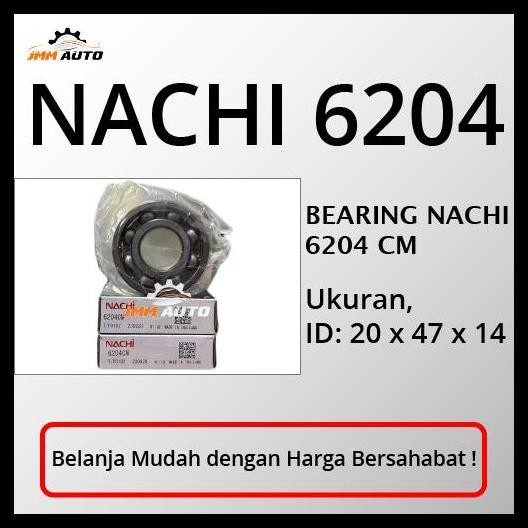 HOT DEAL BEARING NACHI 6204 POLOS LAHER BEARING ORIGINAL NACHI 6204 C3 