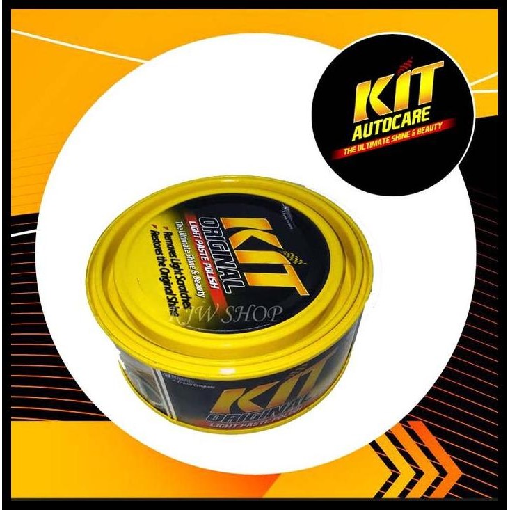 DISKON KIT ORIGINAL CAR PASTE WAX YELLOW KUNING 225 GRAM KIT LIGHT PASTE POLISH MENGKILAPKAN CAT MOT