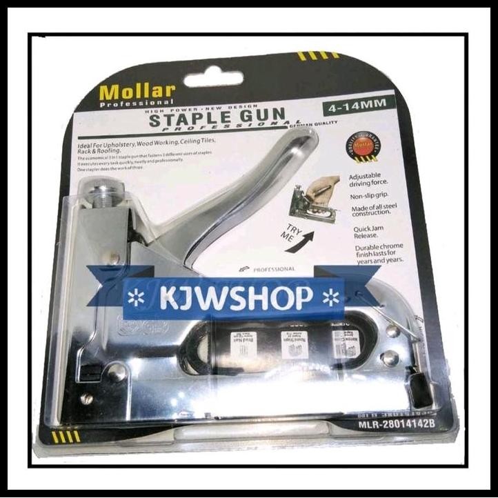 TERMURAH STAPLE GUN TACKER MOLLAR STAPLER MOLLAR STAPLES TEMBAK BESI 3IN1 MERK MOLLAR 3 IN 1 ALAT ST