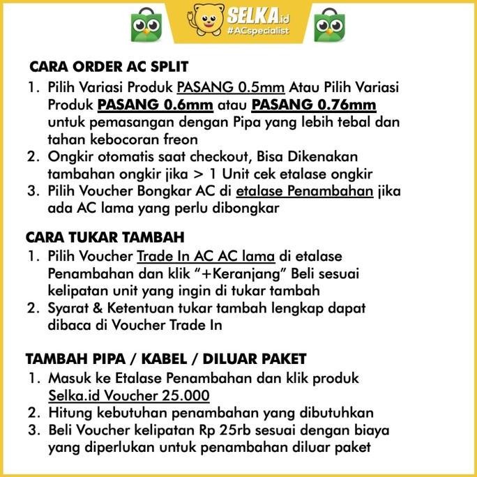 baru ac sharp 1.5 pk ah-ap12uhl low watt plasmacluster + pasang