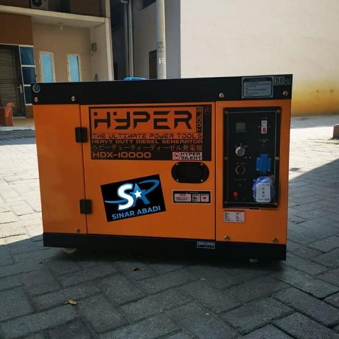 HDX-10000 GENSET GENERATOR LISTRIK SILENT SOLAR 7000WATT 7KVA HYPER ORIGINAL DAN TERPERCAYA