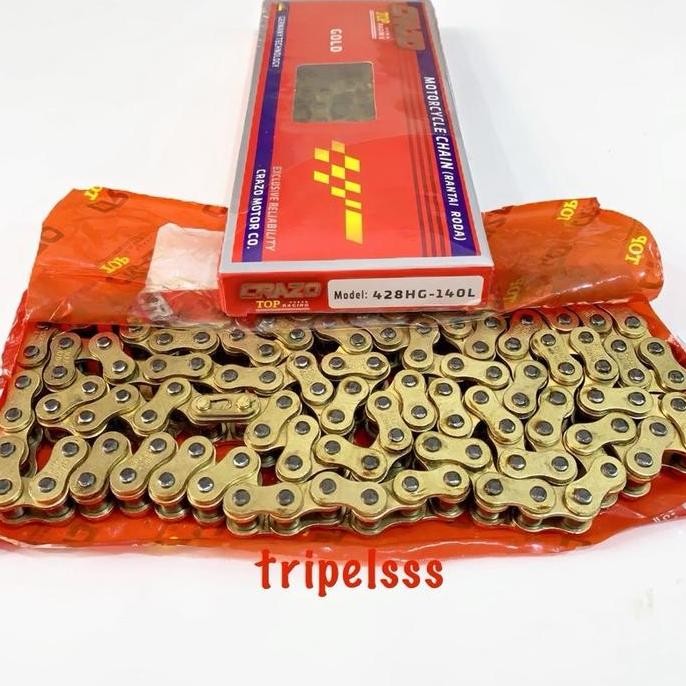 Terlaris Rantai Gold 428Hg-140L Klx 150 / Trail / Crf 150 / Wr 155 / R15 / Xabre / Vixion New Univer