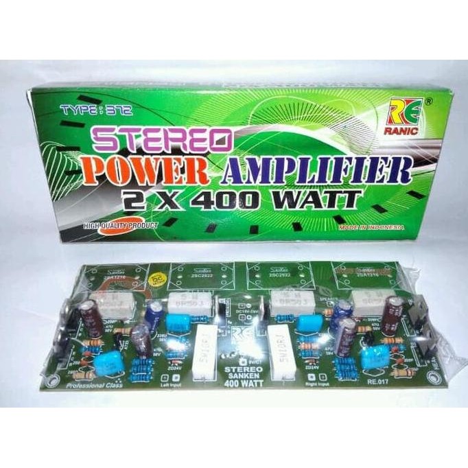Kit power amplifier stereo 2x400watt minus TR type 372 Ranic TERBAIK