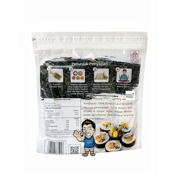 

Sushi Nori Roasted Seaweed- Rumput Laut 50 Lembar Kualitas Terbaik Harga Termurah