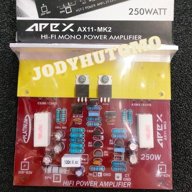 Driver Power Apex AX11 - MK2 250 Watt Platinum Power Ampli Mono Apex TERBATAS