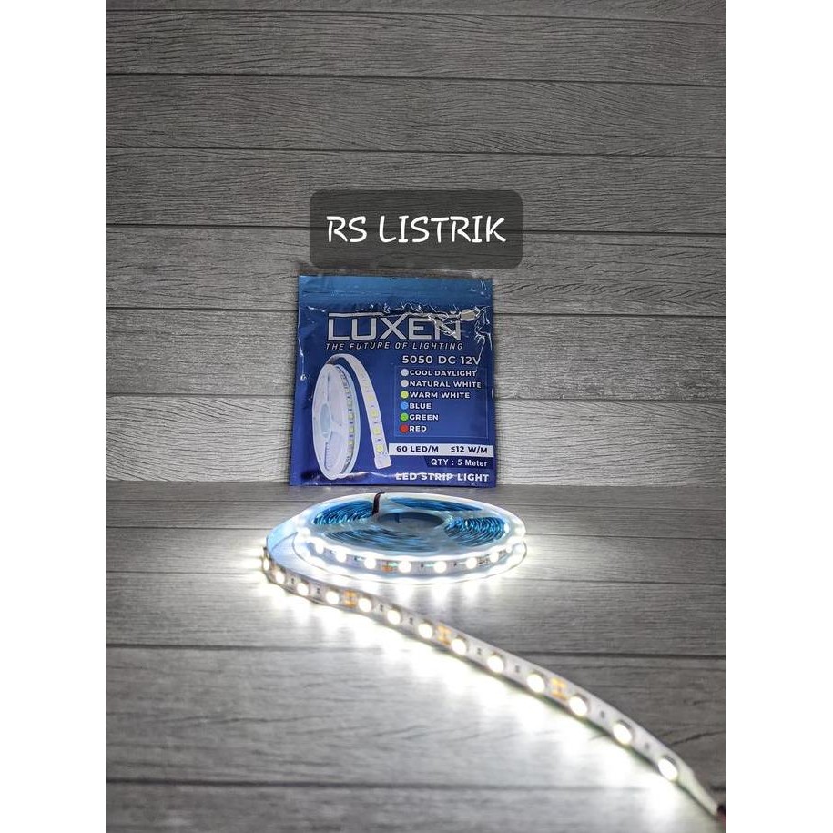 (Terlaris) Lampu Led Strip 5050 Dc 12V Luxen / Led Strip Luxen 5050 5 Meter 5M (Best Seller)