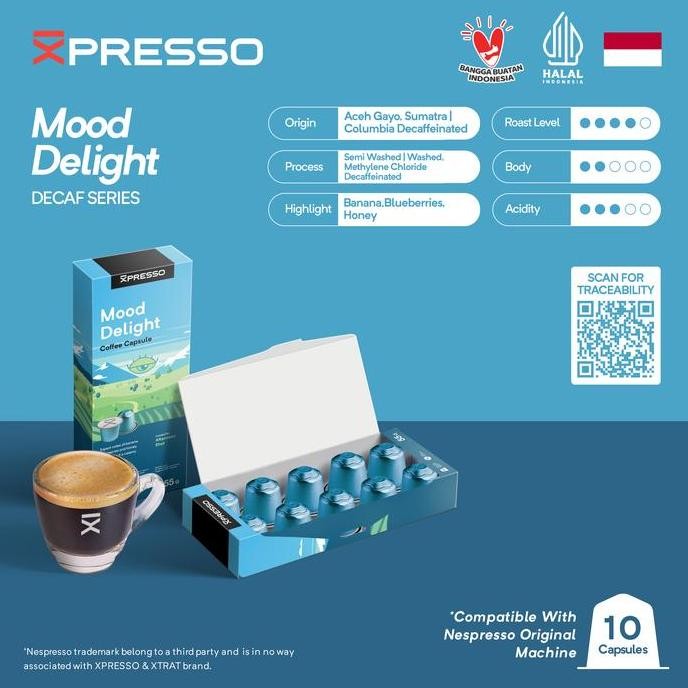 

READY XPRESSO KAPSUL KOPI NESPRESSO COMPATIBLE - MOOD DELIGHT COFFEE CAPSULE