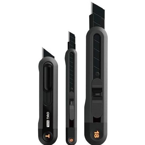 

deli tools cutter mini set 3pcs home series pisau art sk2 blade abs ht4003 berkualitas