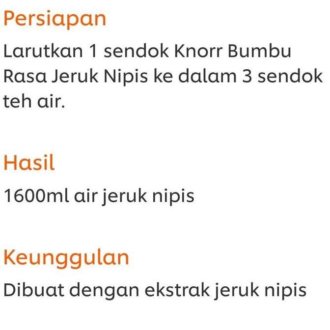 

Knorr Lime Powder Bumbu Rasa Jeruk Nipis Pouch 400gr TI