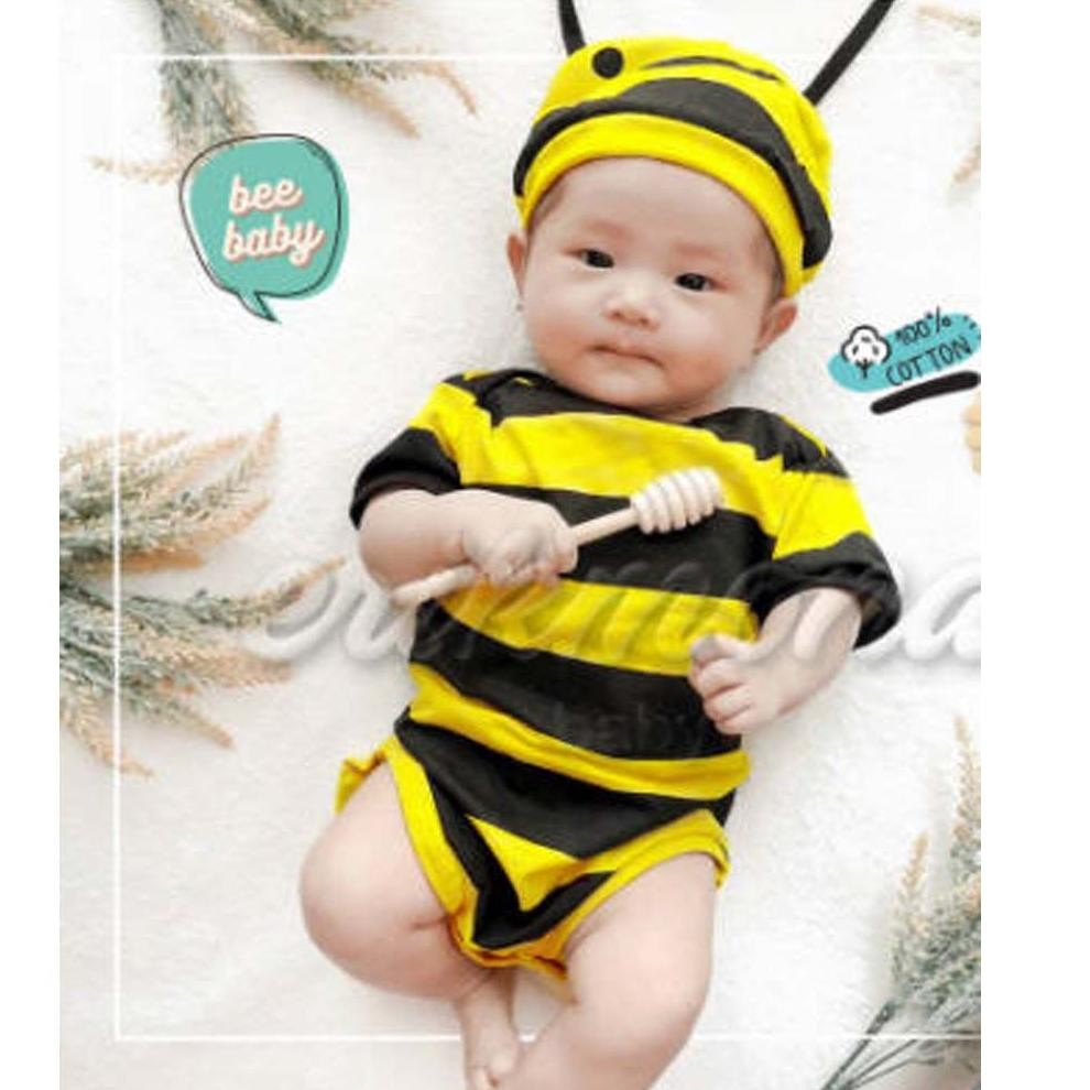 Baju Bayi Laki Laki Perempuan Jumper Kostum Bayi Lucu  - Lebah Bee