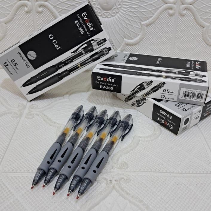 

12Pcs Pulpen Ogel Klik Evodia 0.5Mm