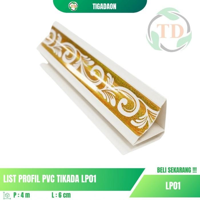 LIST PINGGIR PLAFON PVC 6CM MOTIF