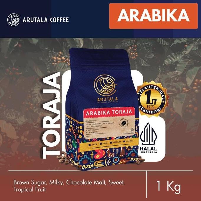 

READY KOPI ARABIKA TORAJA SAPAN 1KG ARUTALA | SPECIALTY ROASTED BEANS ASLI SULAWESI