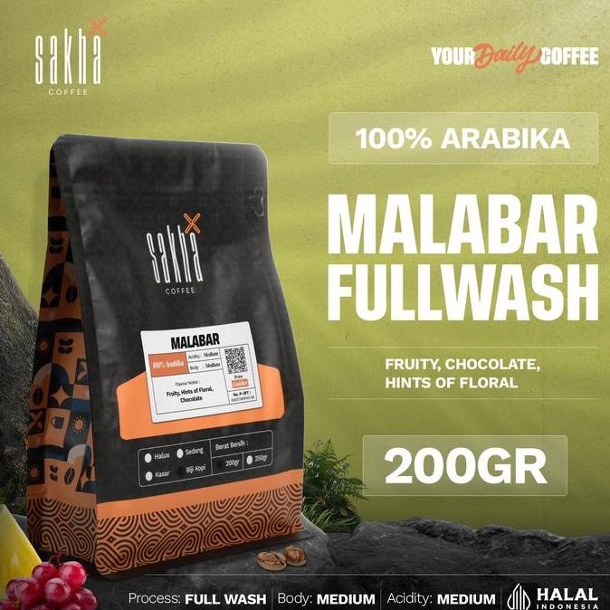 

READY KOPI ARABIKA MALABAR JAWA BARAT 200GR - BIJI & BUBUK ROASTED BEANS SPECIALTY