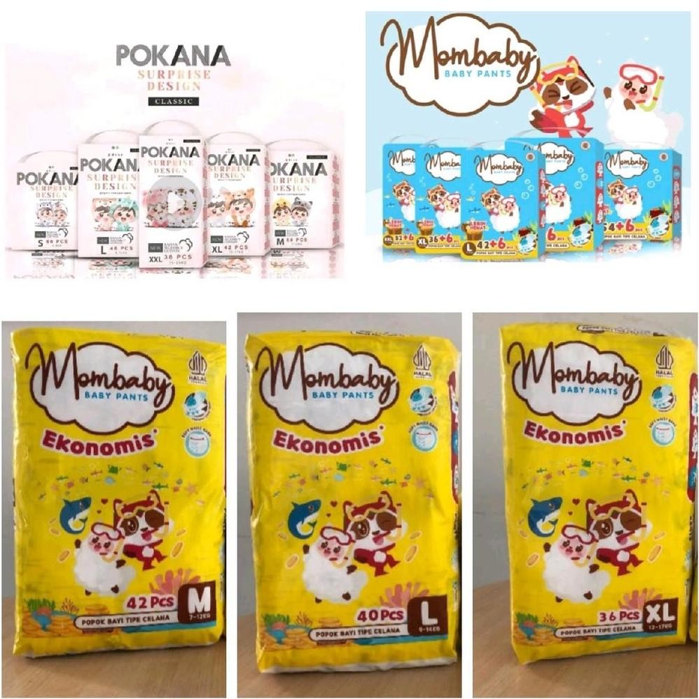 Limited - Pokana / Mombaby / Mombaby eco Pants Jumbo Varian S/M/L/XL/XXL ~