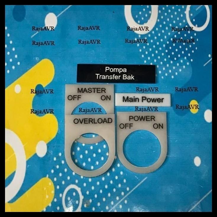 

TERMURAH NAME PLATE TINGGI 60MM PANEL TAG CONTROL LISTRIK CUSTOM LABEL SPESIFIKASI ACRYLIC !!!!!!
