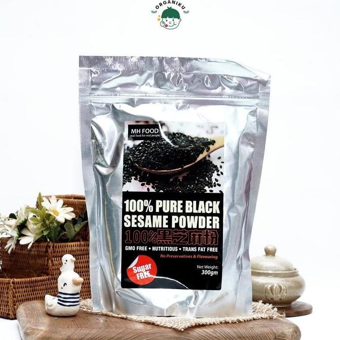 

Original MH FOOD Black Sesame Powder 300gr - Bubuk Wijen Hitam Asli Sehat