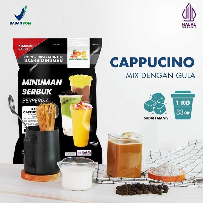

Original Bubuk Cappuccino JPS 1kg Mix Powder Minuman Instan Rasa Kopi Gula
