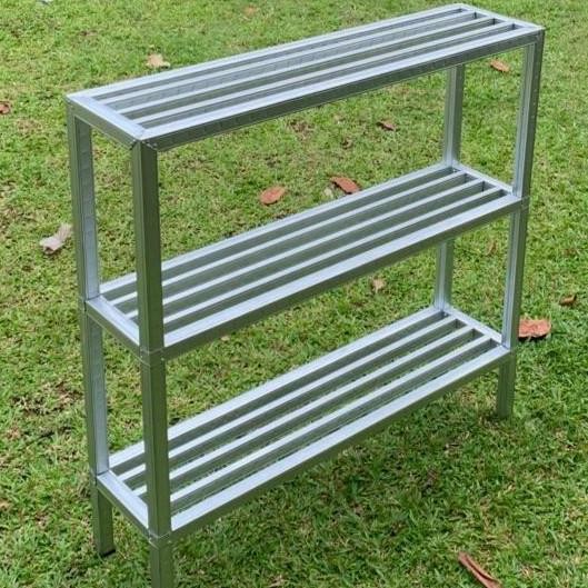 Stok Sj 3 Susun Rak Sepatu/Rak Bunga Murah/Rak Bunga Besi/Hollow Baja Ringan