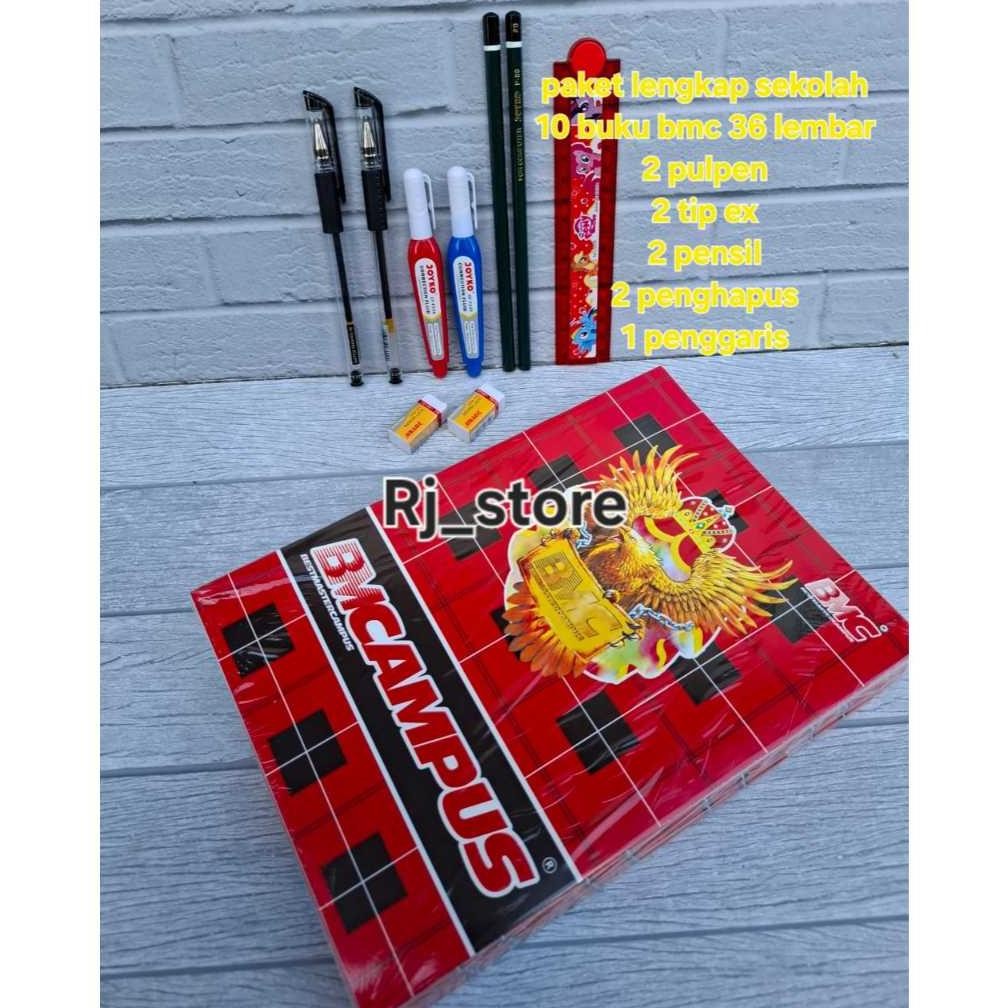 

Gjk-25 Paket Sekolah Lengkap Dengan 10 Buku Bmcampus, 2 Pulpen, 2 Pensil, 2 Penghapus, 2 Tip Ex, 1 Penggaris Gjk-25