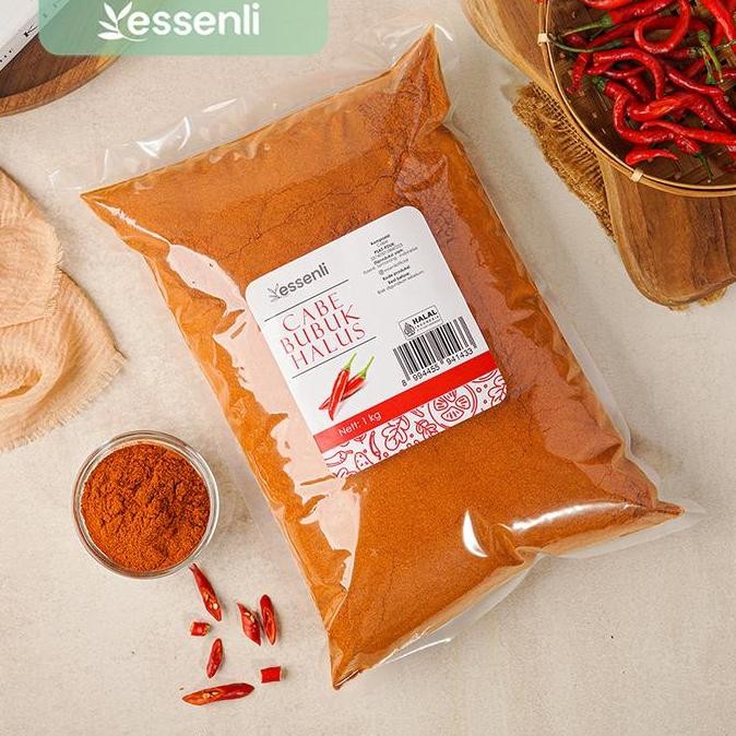 

Original ESSENLI Cabai Bubuk Halus 1Kg - Chili Powder Cabe Merah Kering Halus