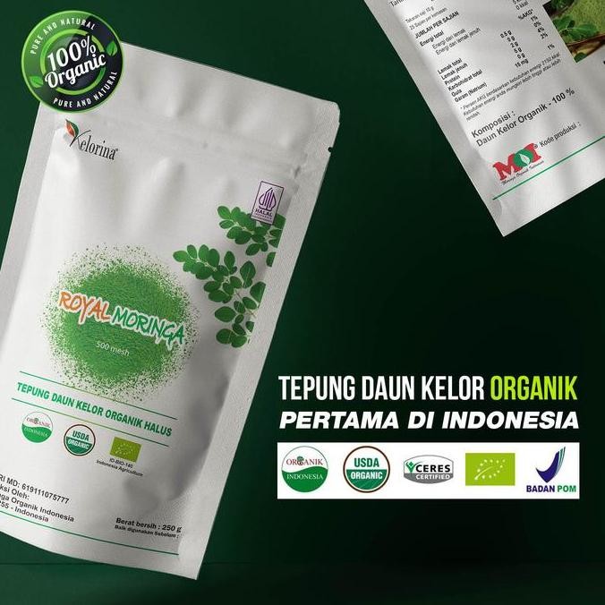 

Original Kelorina Royal Moringa Powder 500 Mesh - Daun Kelor Bubuk Makanan Organik