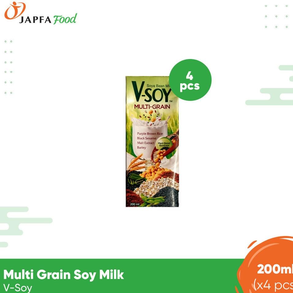 

Vsoy Multi Grain Soy Milk Susu Kedelai Multi Grain Vsoy 200 Ml Isi 4 Pcs