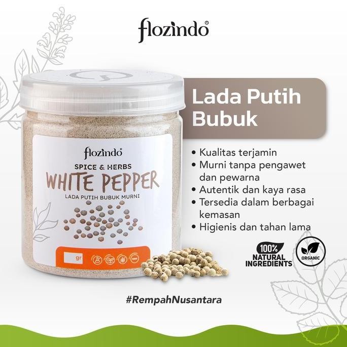 

Original Flozindo Lada Putih Bubuk 500gr - White Pepper Powder Premium