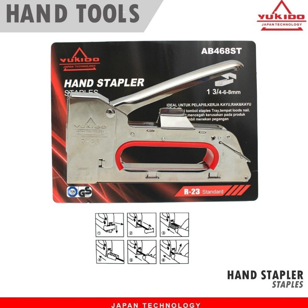 

Staples R23 Tacker Stapler Staples Perekat Powerfull YUKIDO BELTER isi staples 8mm dan 6mm