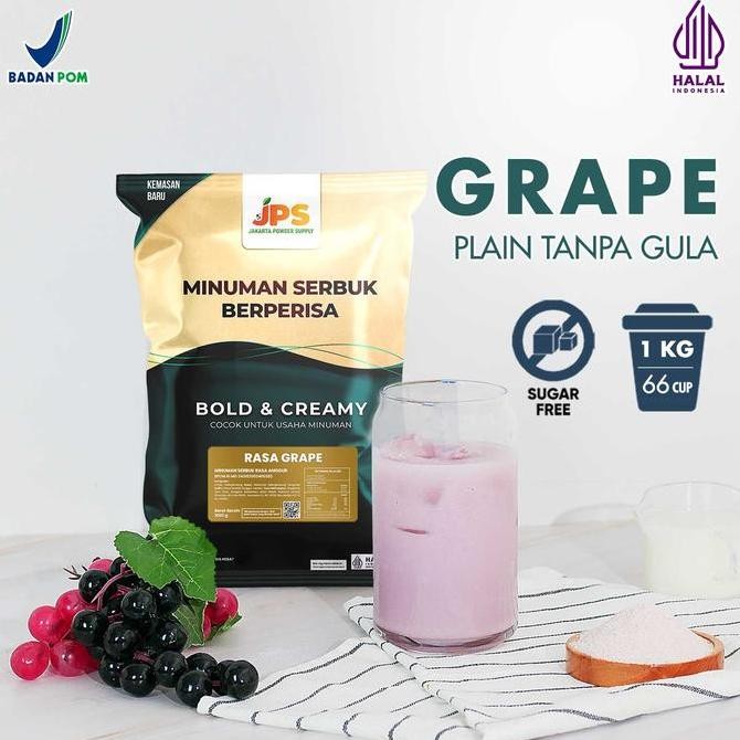 

Original JPS Grape Bubuk Minuman Anggur Plain 1Kg Tanpa Gula Halal