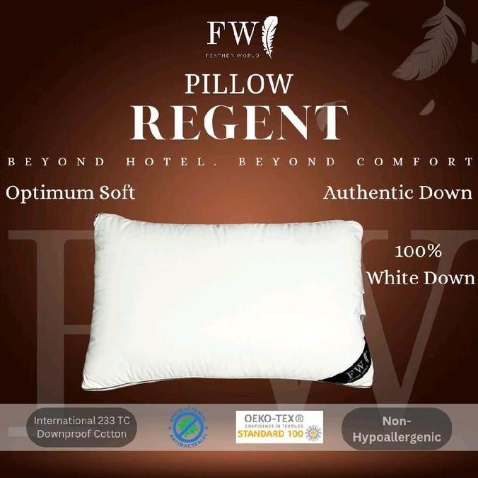 Bantal Bulu Angsa Tipe Regent 100% White Down Bulu Angsa Asli Bantal Hotel | Soft